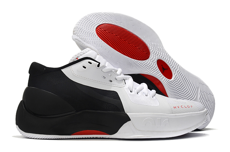 New Jordan Zion I White Black Red Shoes - Click Image to Close